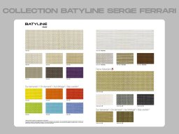 20150000 Mobilier de jardin - Collection de toiles Batyline Serge Ferrari - Nuanciers 6 gamme LOUNGE (feu) + gamme SENSO